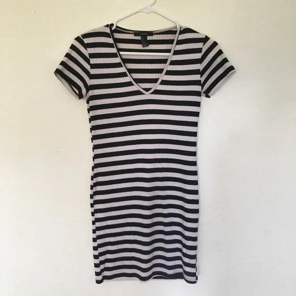 Forever 21 Dresses Forever Black And White Striped Dress